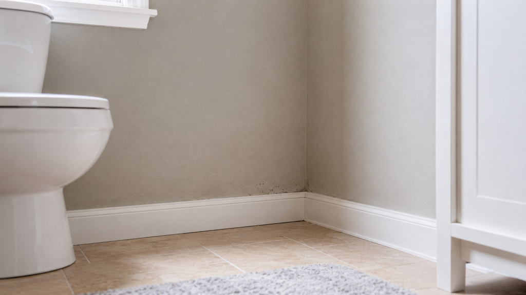 Subtle mold risk in a damp corner caused by unresolved moisture
